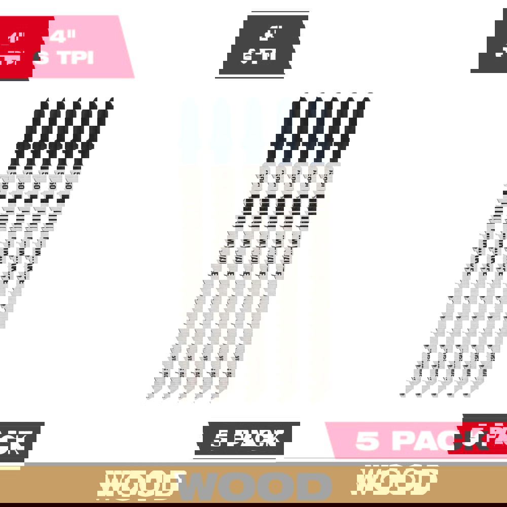 Jig Saw Bl Hcs Wood 6T 4L 5Pk